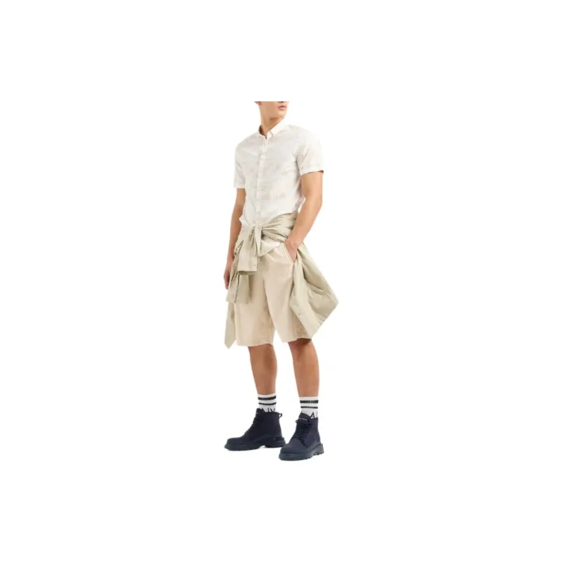 ARMANI EXCHANGE SS24 Shirt Men's Ecru-3