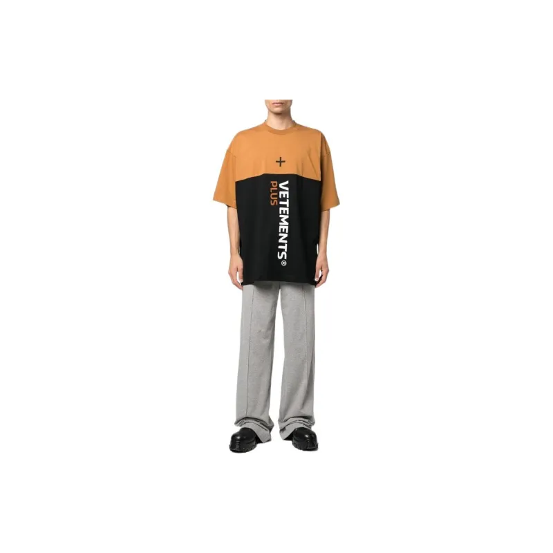 Vetements T-Shirts Men Orange-1