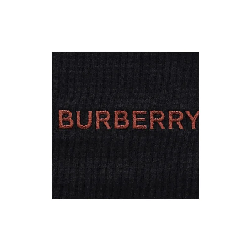 Burberry Topstitched Monogram Motif Cotton Oversized T Shirt-4