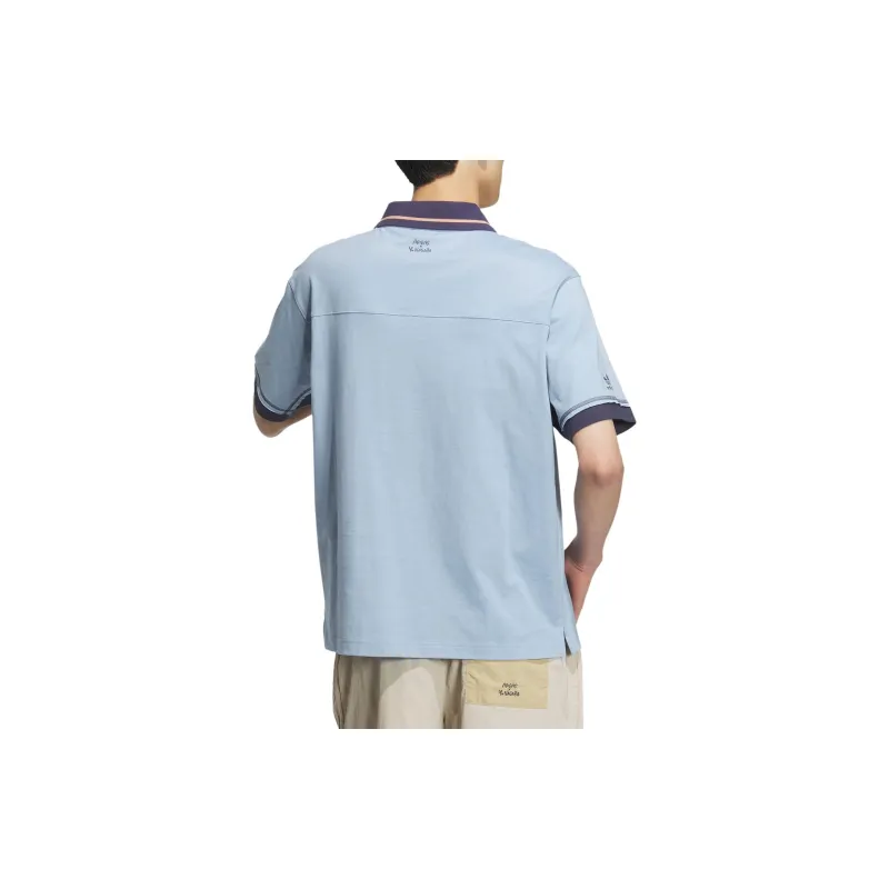 Adidas Originals Polo Shirts Unisex Sky Blue-3