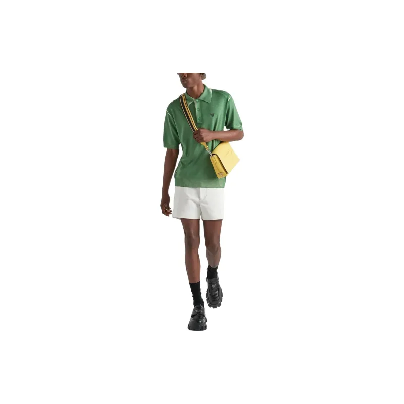 PRADA Polo Shirts Men Green-2