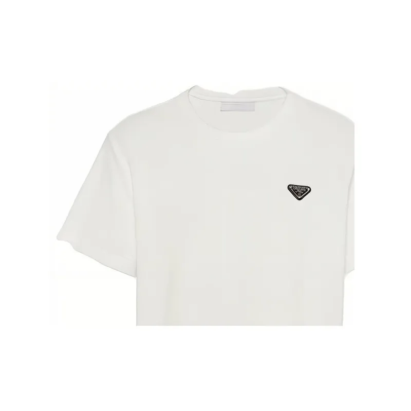 PRADA Triangle logo Terry T shirt-2