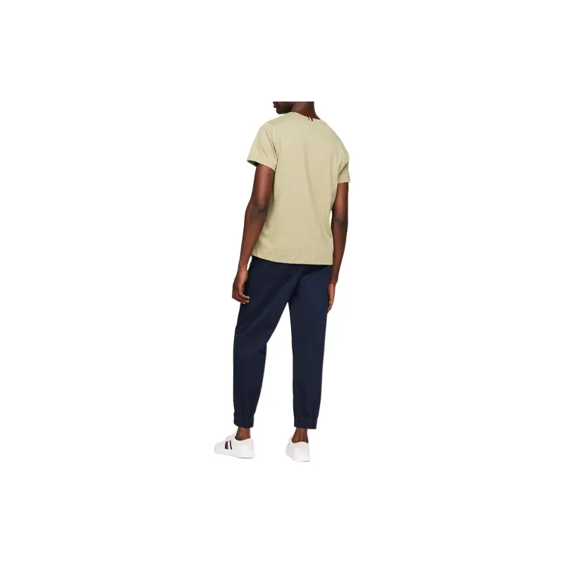 Tommy Hilfiger Monotype Arched Logo T-Shirt T-Shirt Men's Olive Green-2