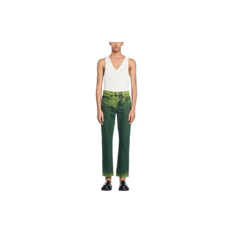 Sandro Straight-Leg Jeans Jeans Men's Green-2