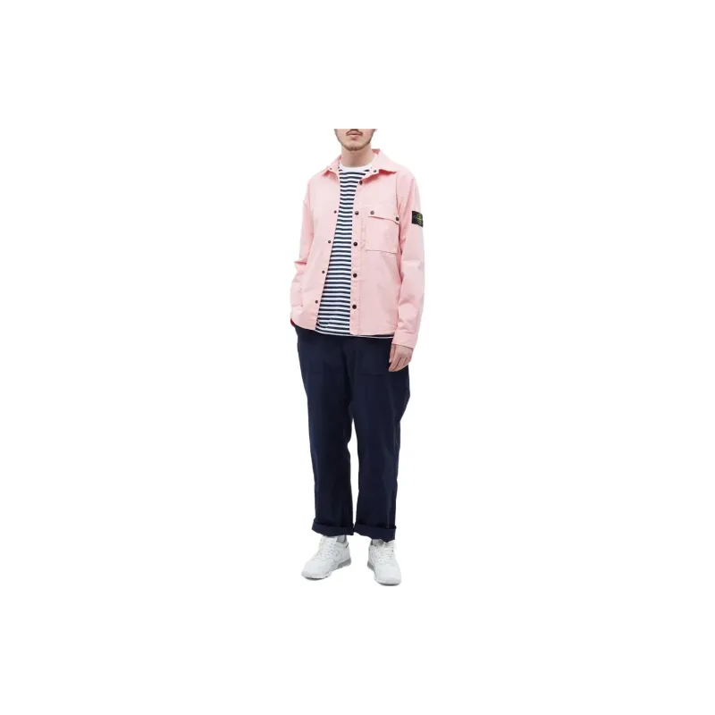 STONE ISLAND Shirts Men Pink-1