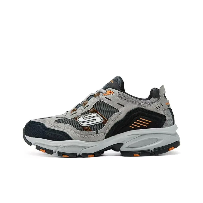 Skechers OUTDOOR MENS Anti Slip Wear Resistant Low Top Outdoor Shoes Men's Gray Orange-0