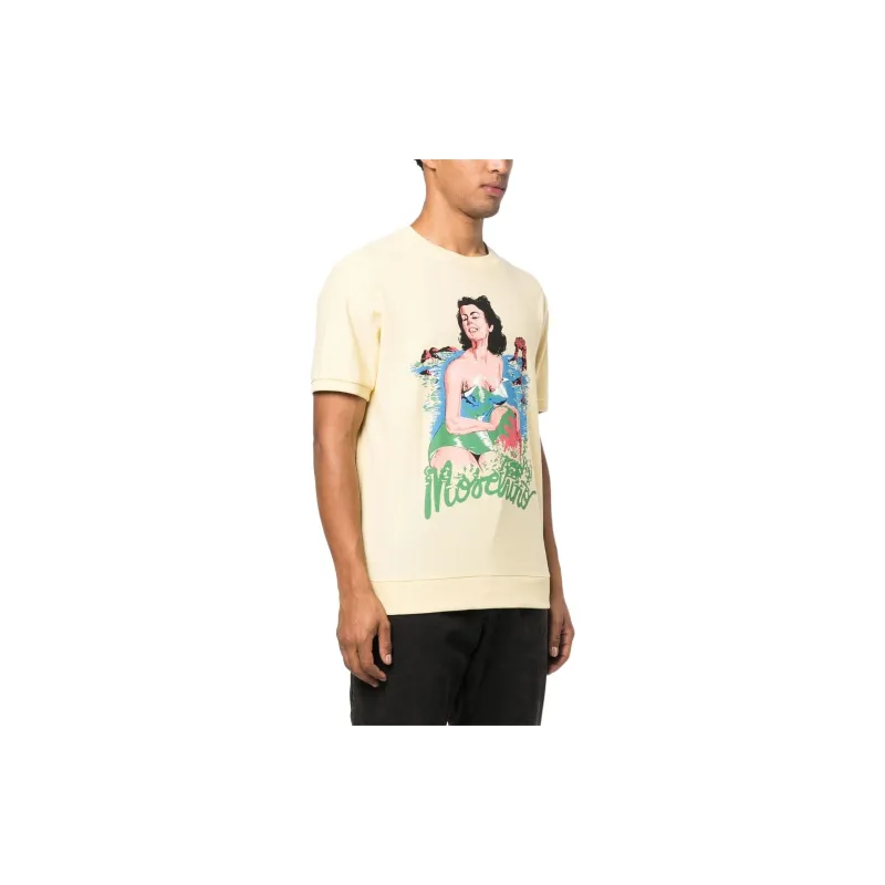 MOSCHINO T Shirts Men Light Yellow-3
