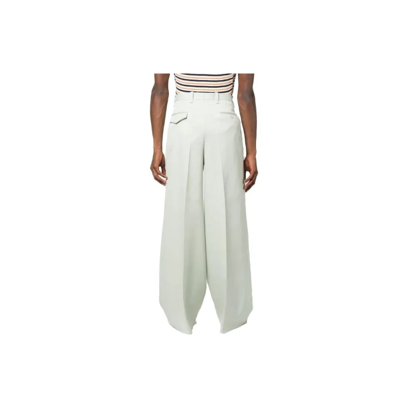 Lanvin Pleat Detailed Wide Leg Trousers-2