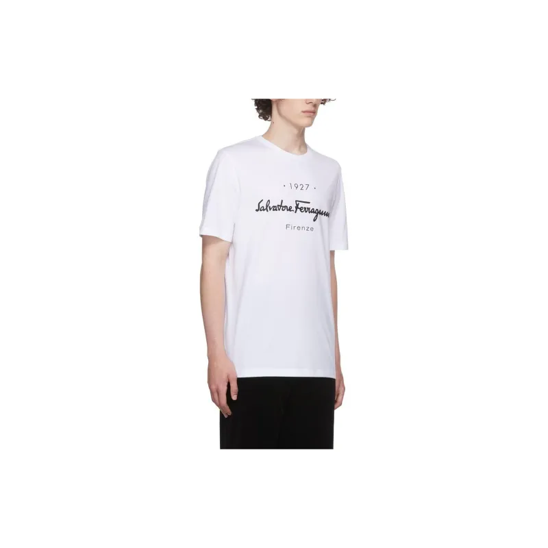 Ferragamo T-Shirts Men White-3