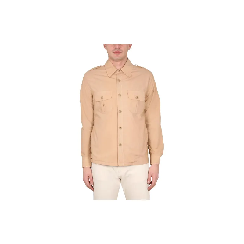 ASPESI Pointed Collared Buttoned Shirt-1