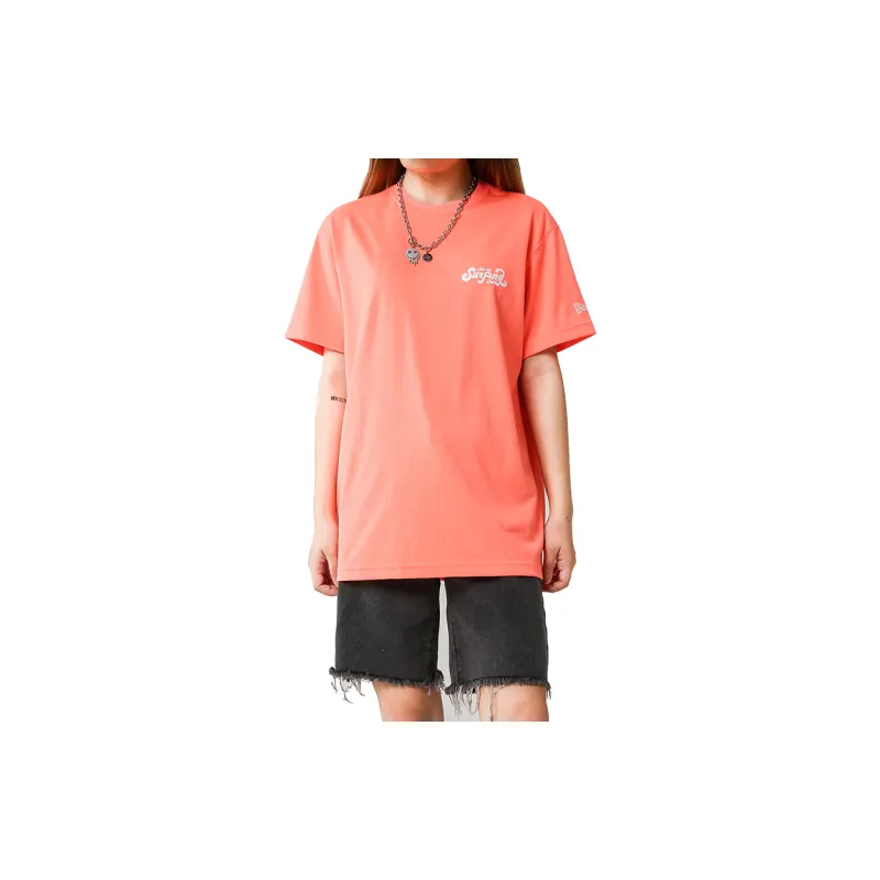 New Era T Shirt Unisex Orange Red-3