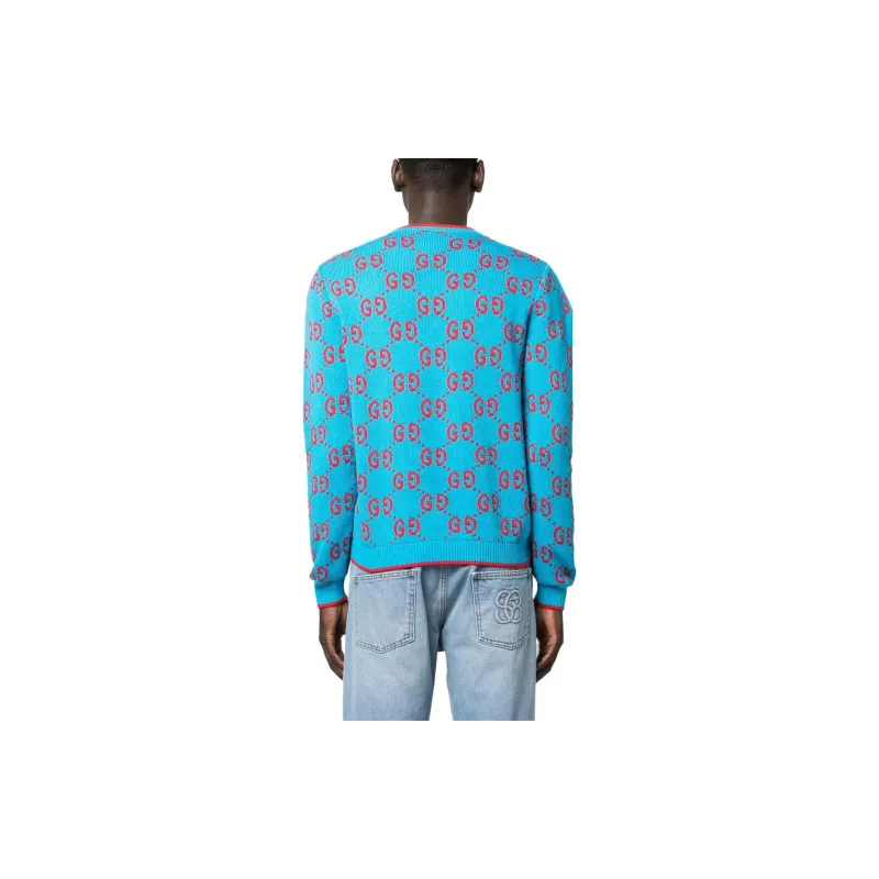 GUCCI Gg Intarsia knit Cotton Jumper-2