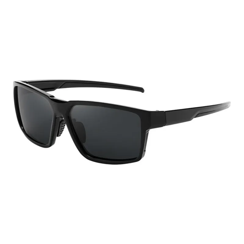 JEANSWEST TR90 Irregular Shape Sunglasses Unisex Bright Black Sand Black Tea Brown-1