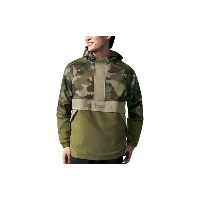 Adidas Neo Jackets Men Dark Olive Green-3