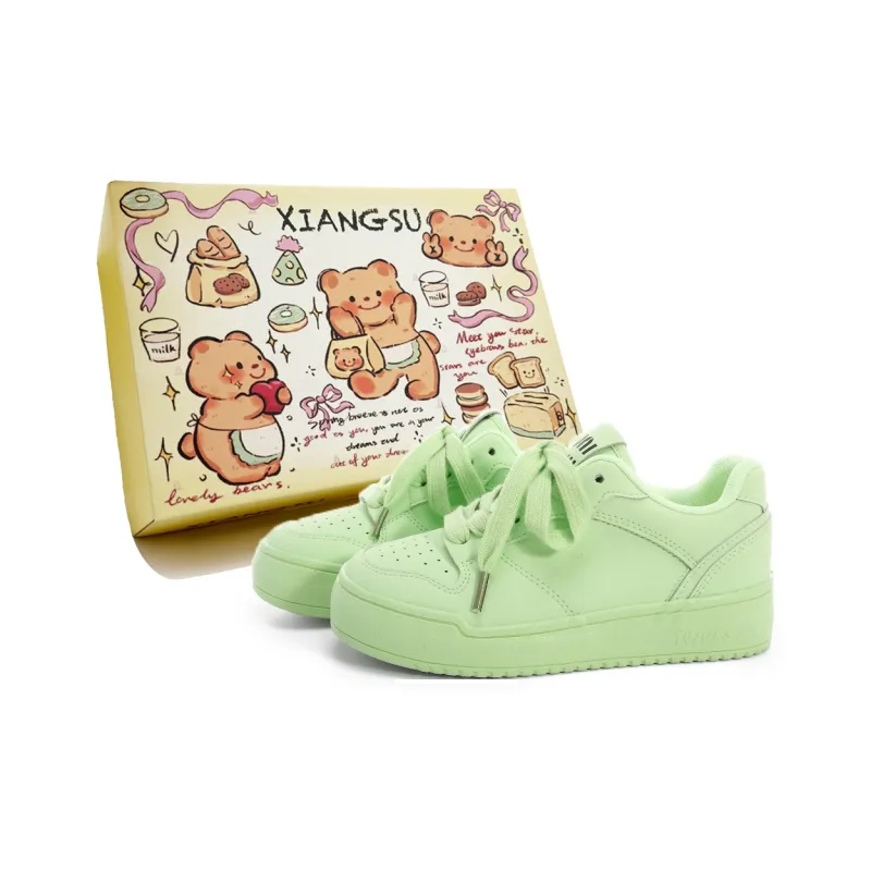 XIANGSU Anti Slip Wear Resistant Low Top Skateboard Shoes Women's-15