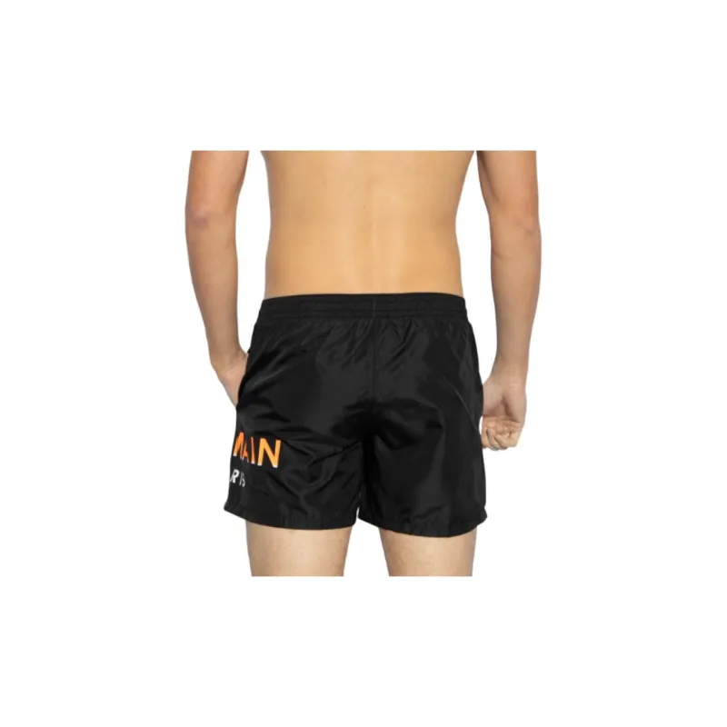 BALMAIN Logo print Drawstring Swim Shorts-2