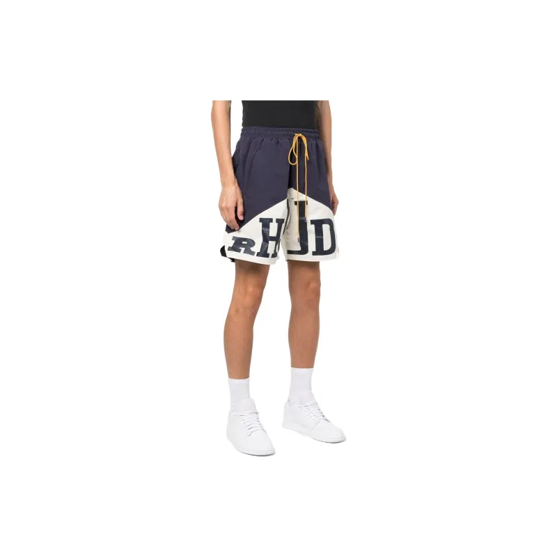 RHUDE Logo Printed Drawstring Shorts-3