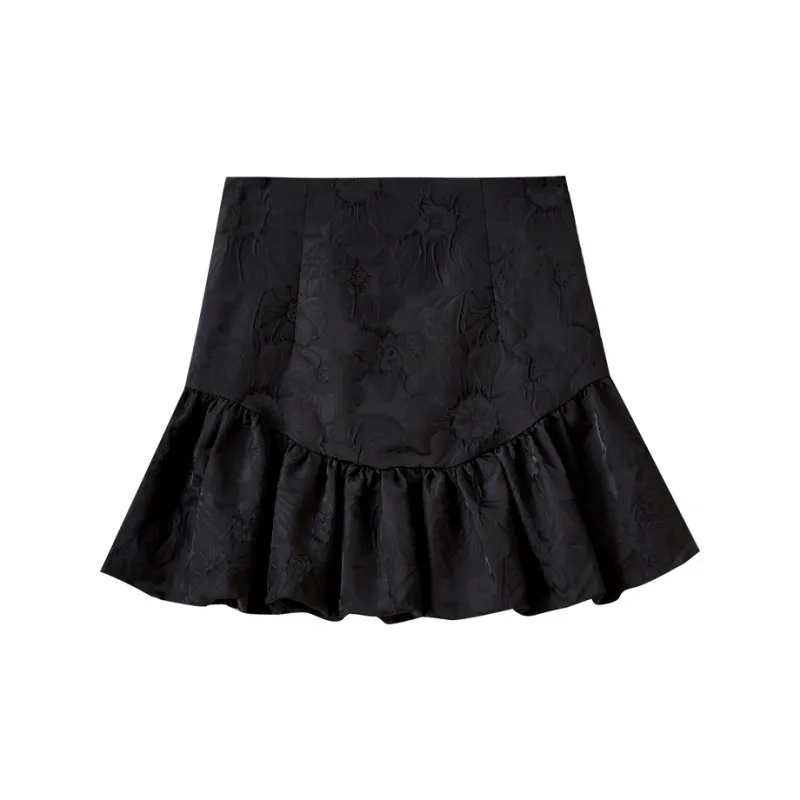 SHUIYUNJIAN Casual Short Skirts Women's Black-1