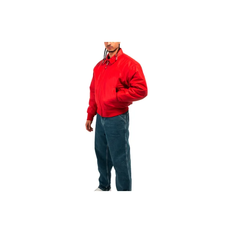 Schott N.Y.C. x One Block Down SS24 Leather Jacket Unisex Red-6