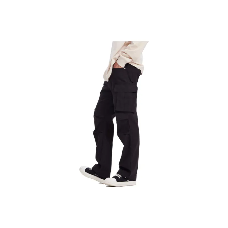 WAITINGWAVE Cargo Pants Men's Black-4