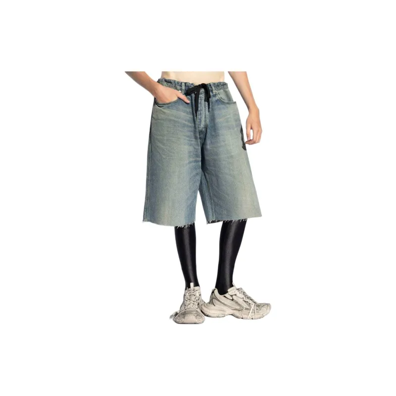 Balenciaga Denim Bermuda Shorts-1