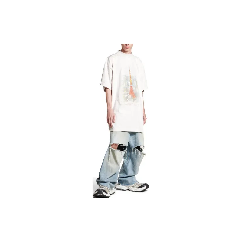 Balenciaga SS24 T Shirt Loose Fit Men's White-2