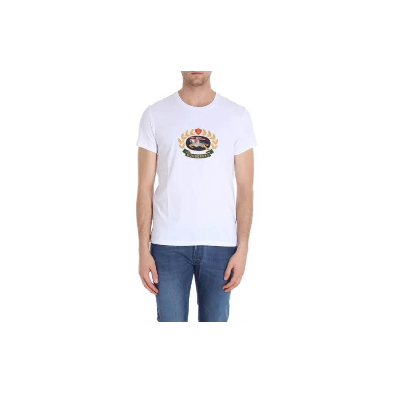 Burberry T Shirts Men White-4