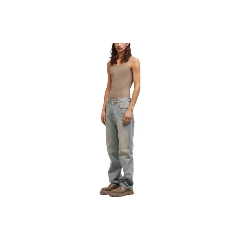 AMIPARIS Paris Logo Patch Straight Leg Jeans-3