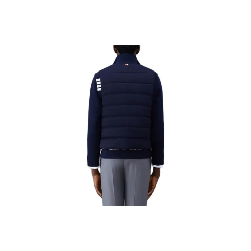 THOM BROWNE Padded Press Stud Ribbed Jacket-1