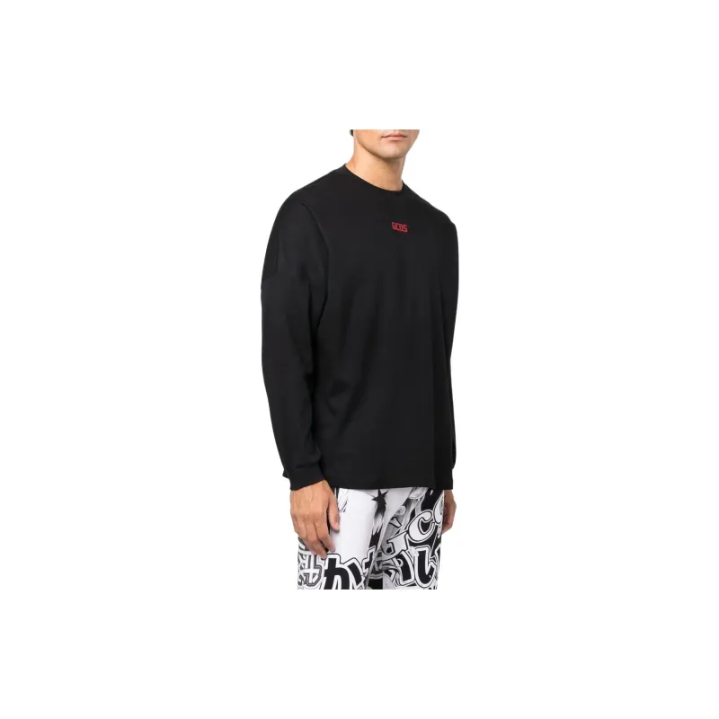GCDS Long sleeved Logo print T shirt-3