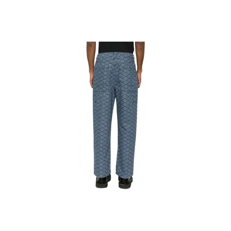 KENZO All Over Patterned Wide Leg Jeans-3