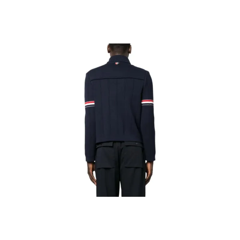 THOM BROWNE Rwb Striped Shirt Jacket-4