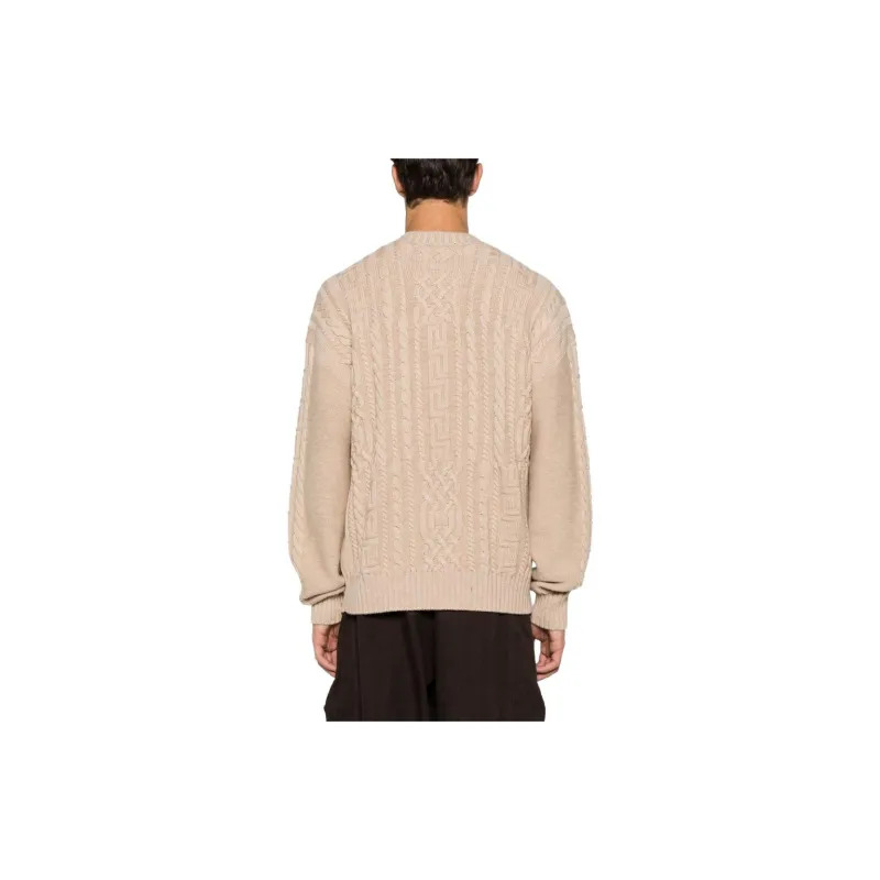 VERSACE Medusa Cable-Knitted Crewneck Jumper-2