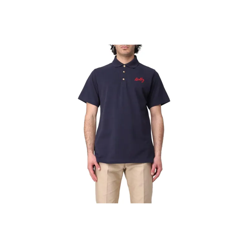 BALLY Logo Embroidered Short Sleeved Polo Shirt-2