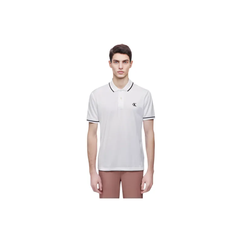 Calvin Klein Polo Shirts Men White-2