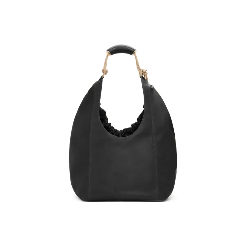 LOEWE Natural Cow Leather Handbag Extra Large Women's Black-3