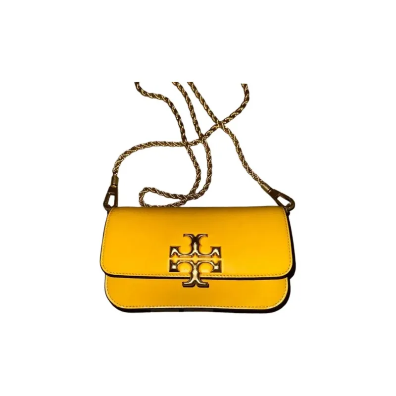 TORY BURCH Cow Leather Cell Phone Pouch, Shoulder Bag, Crossbody Bag Women's Yellow-1