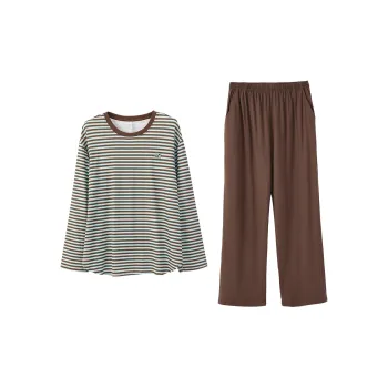 Aannsfam Pajama Set Men's Gold Tea Brown