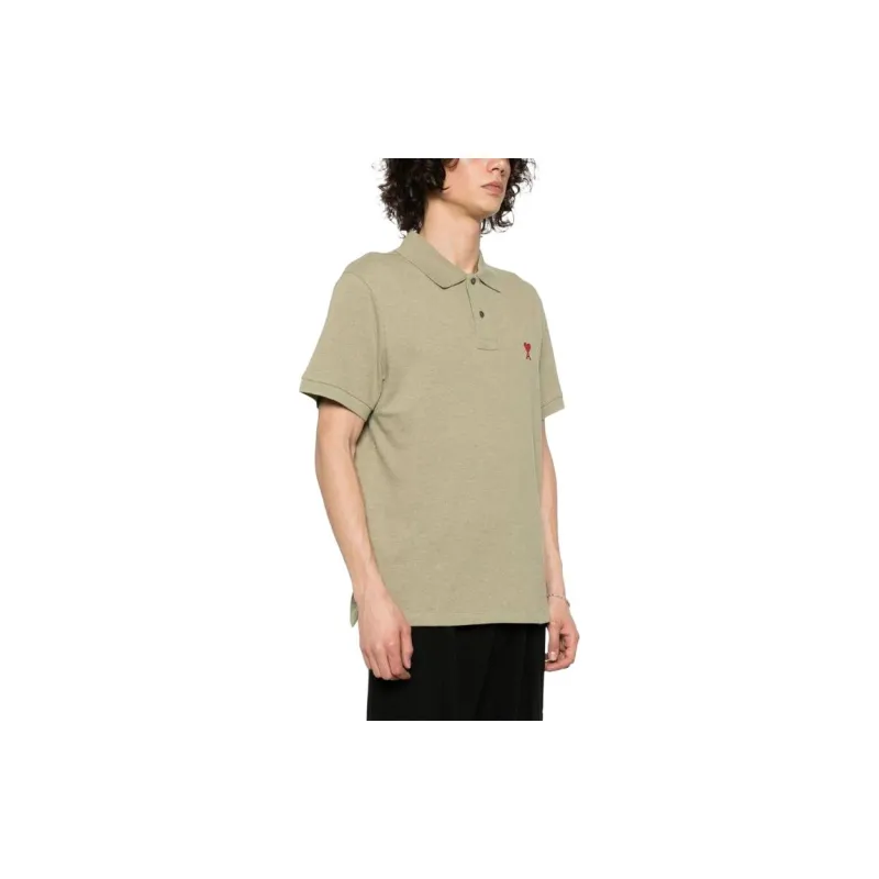 AMIPARIS Paris Ami De Coeur Logo Embroidered Short Sleeved Polo Shirt-3