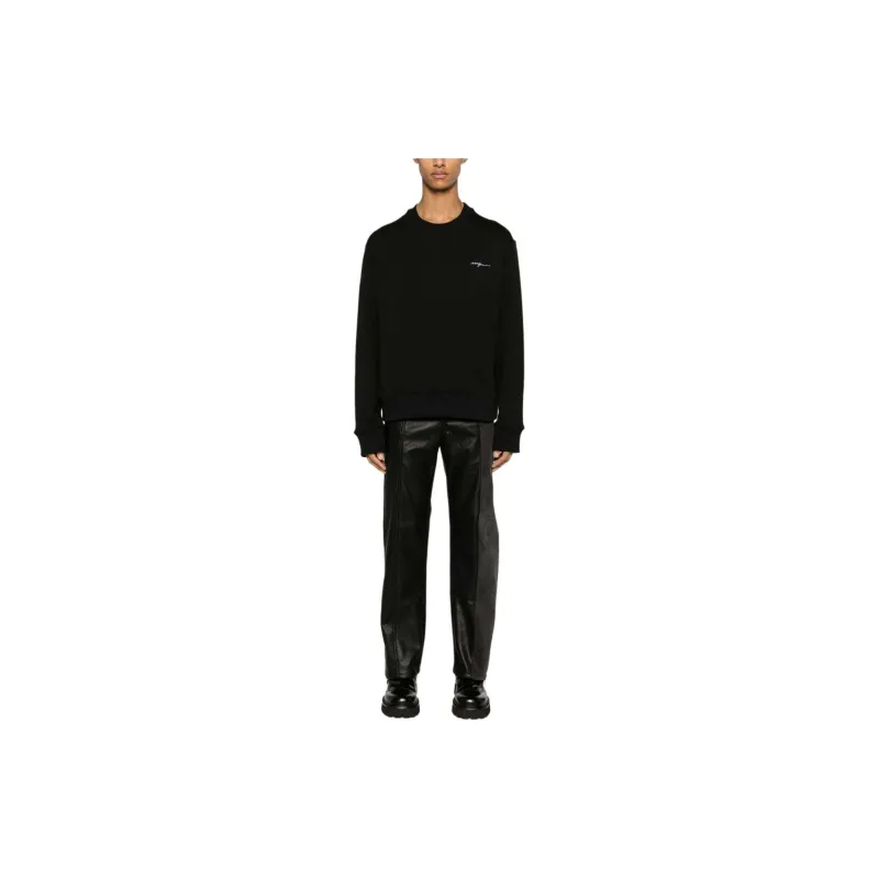 MSGM Logo Embroidered Crewneck Sweatshirt-1