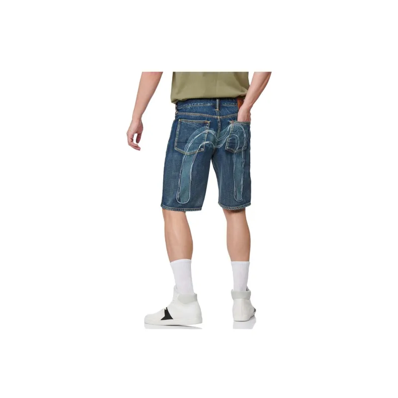 EVISU Denim Shorts Men Denim Blue-3