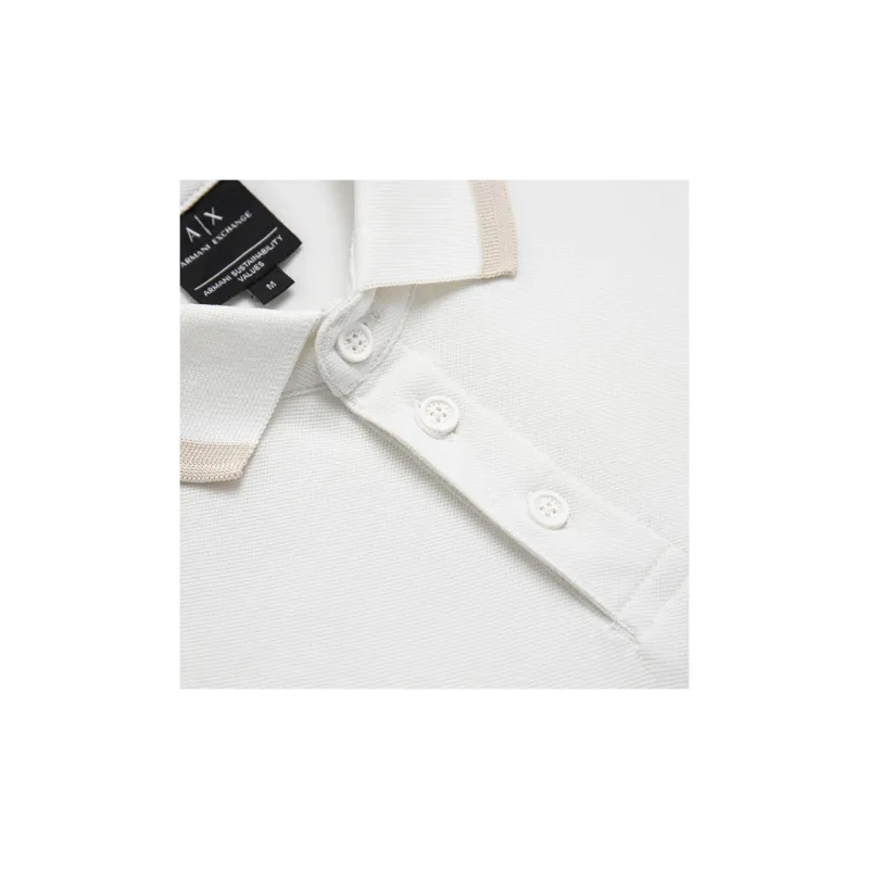ARMANI EXCHANGEAE SS24 Polo Shirt Men's Ecru-6
