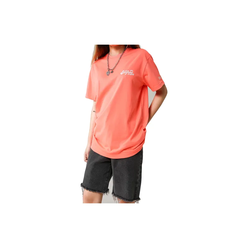 New Era T Shirt Unisex Orange Red-2