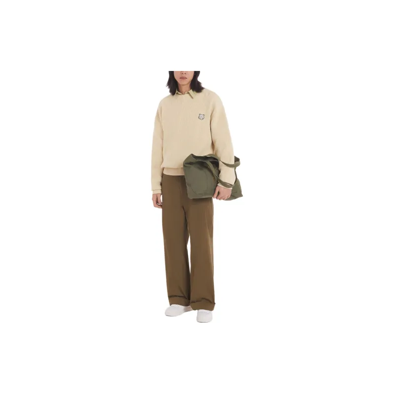 Maison Kitsune Fox Head Patch Knitted Jumper-2