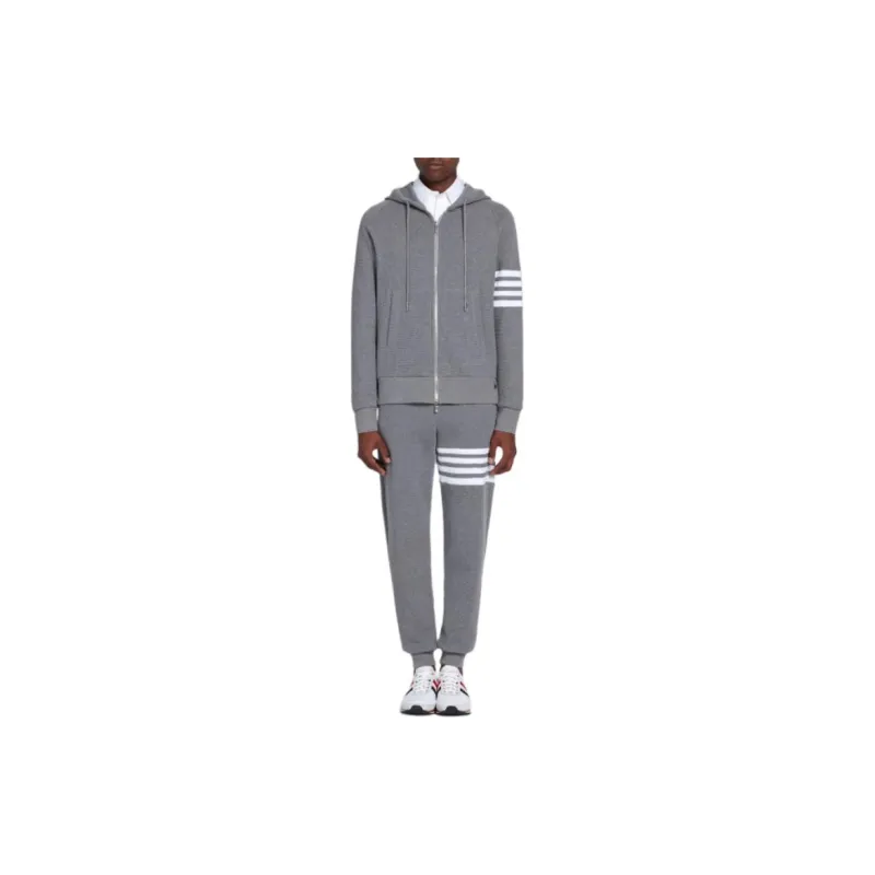 THOM BROWNE 4 Bar Raglan sleeve Waffle Stitch Hoodie-2