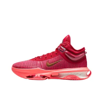 Nike AIR ZOOM GT JUMP 2 Anti Slip Wear Resistant Mid Top Basketball Shoes Unisex Red