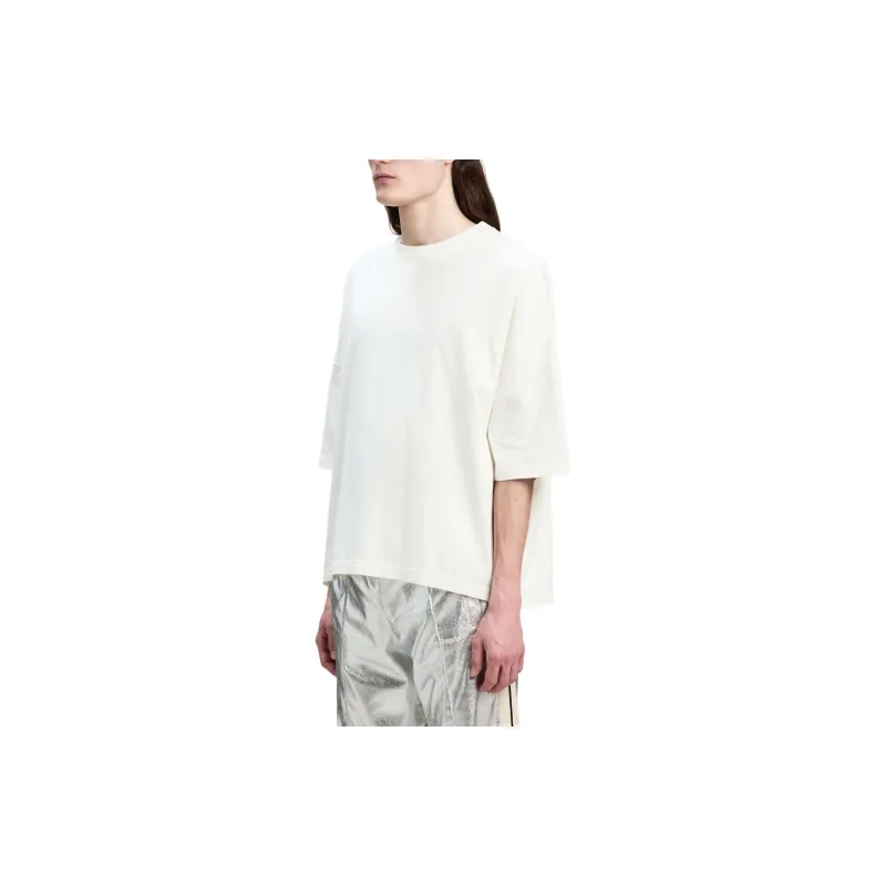 PALM ANGELS College Drop shoulder Cotton T shirt-3
