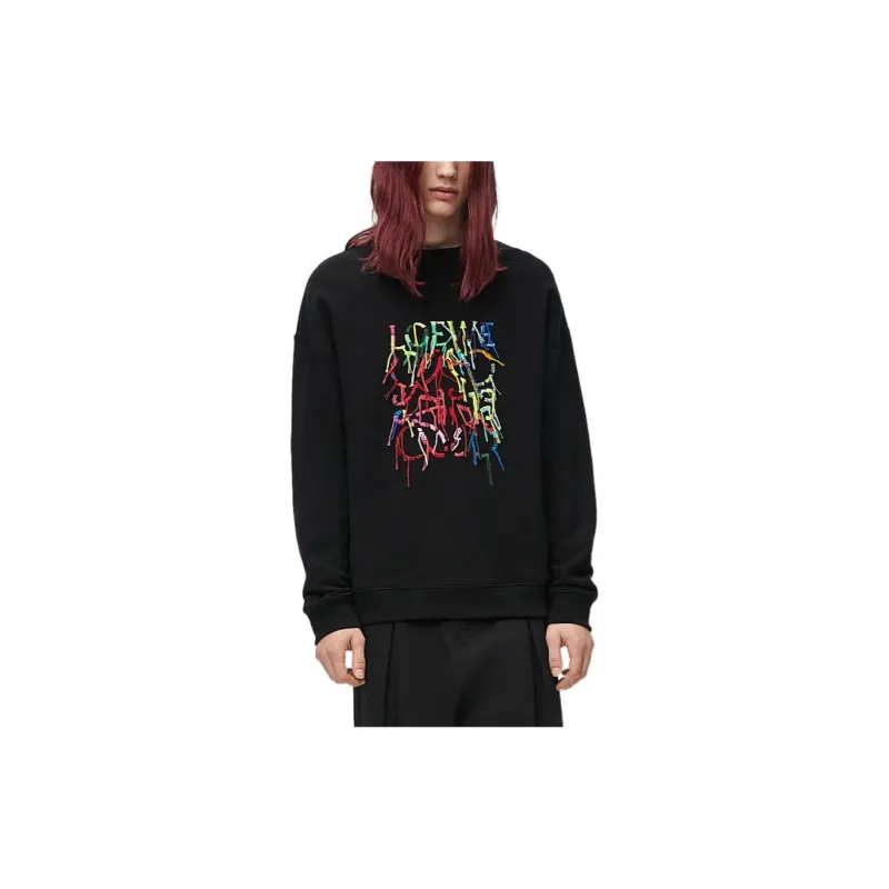 LOEWE Logo Embroidered Crewneck Sweatshirt-1