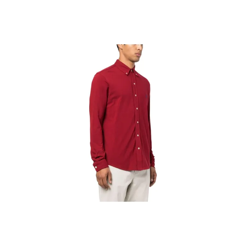 Polo Ralph Lauren Logo Embroidered Curved Hem Shirt-3