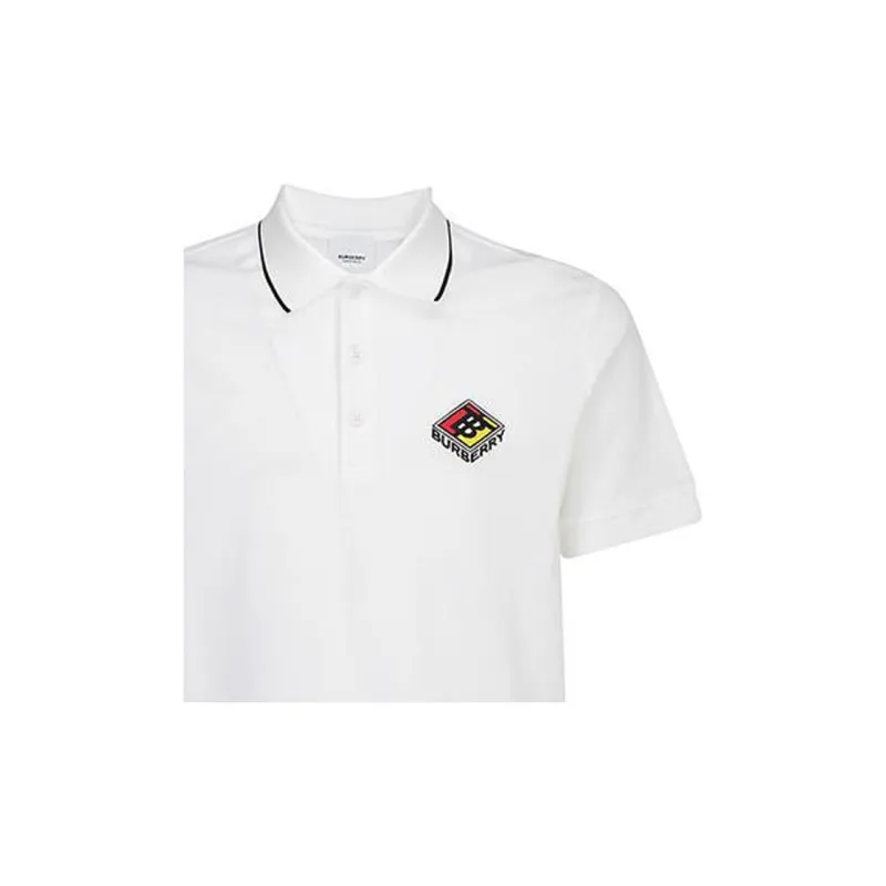 Burberry Embroidered Graphic Logo Polo Shirt-5